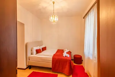 Ein Bett oder Betten in einem Zimmer der Unterkunft Hallo Vienna suite Apartment Nr 8