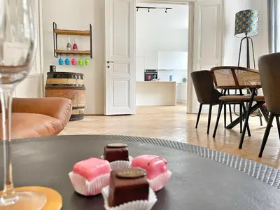 Ein Sitzbereich in der Unterkunft Loft2Be, Vienna City Loft for 8