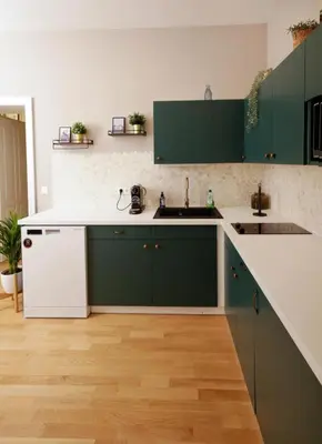 Küche/Küchenzeile in der Unterkunft Augarten Apartments