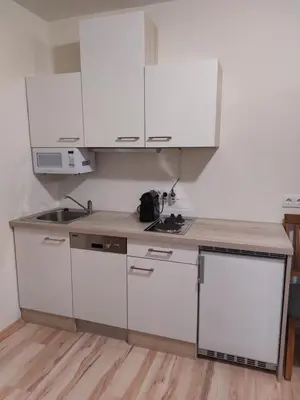 Küche/Küchenzeile in der Unterkunft Ferienwohnung Kutrowatz