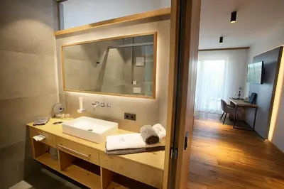 Ein Badezimmer in der Unterkunft Schlafgut FAM Steurer