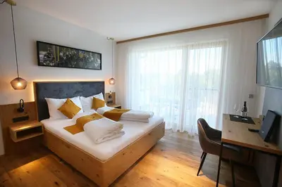 Ein Bett oder Betten in einem Zimmer der Unterkunft Schlafgut FAM Steurer