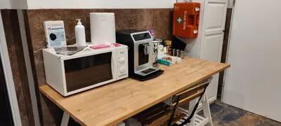Küche/Küchenzeile in der Unterkunft XuBa ApartmentRooms I Wien Messe Prater I Küchenzeile