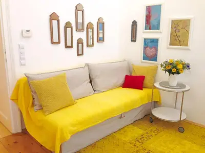 Ein Sitzbereich in der Unterkunft Danube Art Apartments