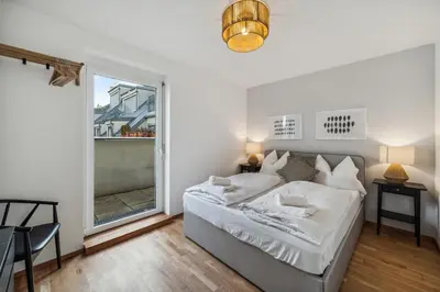 Ein Bett oder Betten in einem Zimmer der Unterkunft Design Apartments in Favoriten Vienna