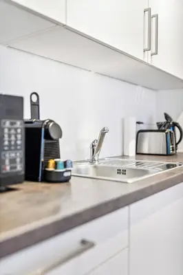 Küche/Küchenzeile in der Unterkunft Design Apartments in Favoriten Vienna