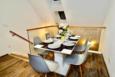 Ein Sitzbereich in der Unterkunft DM & S Apartment