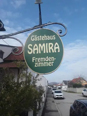 Ein Zertifikat, Auszeichnung, Logo oder anderes Dokument, das in der Unterkunft Gästehaus Samira ausgestellt ist