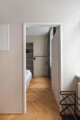 Ein Bett oder Betten in einem Zimmer der Unterkunft Hochwertiges Apartment mit direkter Anbindung zum Zentrum in hippen Viertel