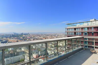 Ein allgemeiner Blick auf Wien oder ein Stadtblick von der Ferienwohnung aus
