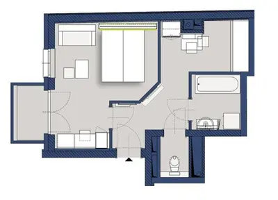 Grundriss der Unterkunft Smart Apart Living - Wien HBF