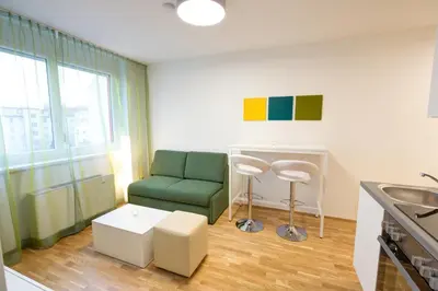 Ein Sitzbereich in der Unterkunft Smart Apart Living - Wien HBF