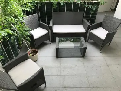 Ein Sitzbereich in der Unterkunft Vienna city apartment 2