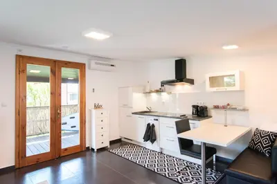 Küche/Küchenzeile in der Unterkunft Seehaus Sonne