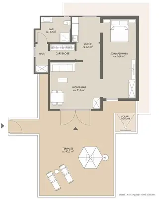 Grundriss der Unterkunft Seehaus Romantik