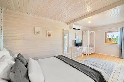 Ein Bett oder Betten in einem Zimmer der Unterkunft Seehaus Romantik