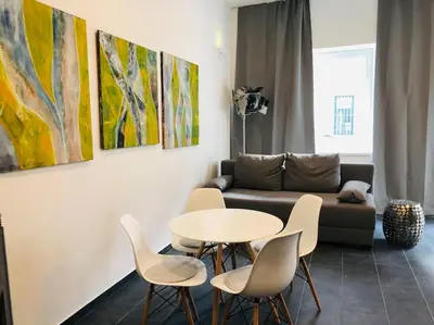 Ein Sitzbereich in der Unterkunft Loft in Wien