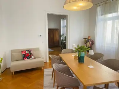 Ein Sitzbereich in der Unterkunft Charmante Innenstadtwohnung