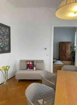 Ein Sitzbereich in der Unterkunft Charmante Innenstadtwohnung