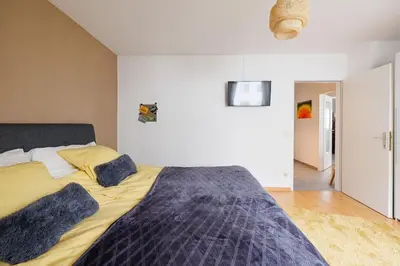 Ein Bett oder Betten in einem Zimmer der Unterkunft NEW! Cozy & Lovely Home in the 3rd district