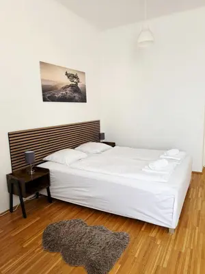 Ein Bett oder Betten in einem Zimmer der Unterkunft Oswald Apartments Vienna