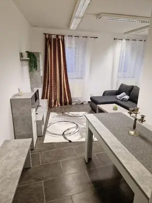 Ein Sitzbereich in der Unterkunft Klosterappartment
