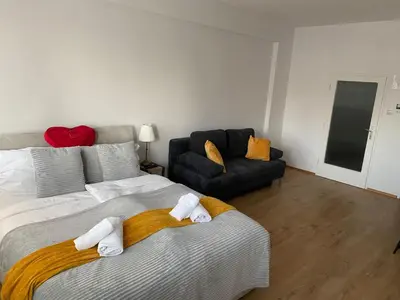Ein Bett oder Betten in einem Zimmer der Unterkunft City Center Apartments am Schwedenplatz