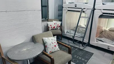 Ein Sitzbereich in der Unterkunft Space One Vienna - Apartment 2