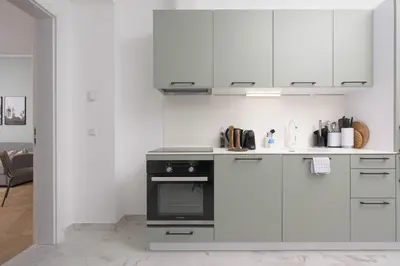 Küche/Küchenzeile in der Unterkunft Limehome Vienna Karajangasse