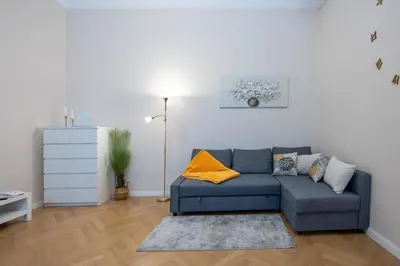 Ein Sitzbereich in der Unterkunft Charming Apartment near Prater