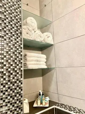 Ein Badezimmer in der Unterkunft Familienapartment in Wien