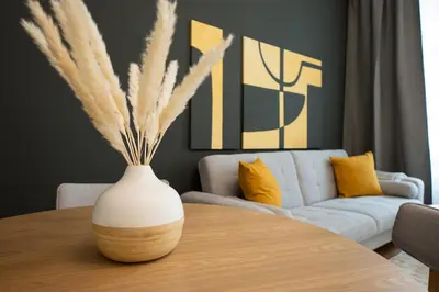 Ein Sitzbereich in der Unterkunft Aesthetic newly renovated apartment located near Belvedere Castle, 15 minutes from Stephansplatz
