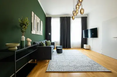 TV/Unterhaltungsangebot in der Unterkunft Modern apartment near Belvedere Castle
