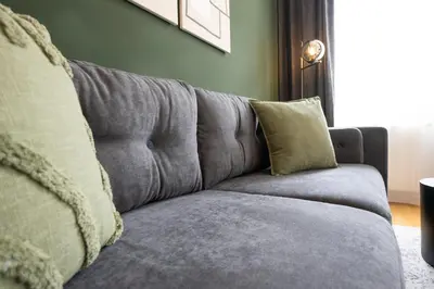 Ein Sitzbereich in der Unterkunft Modern apartment near Belvedere Castle