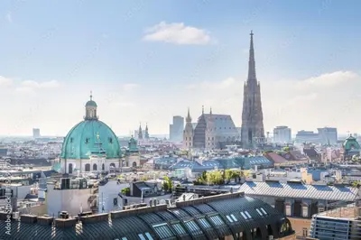 Ein allgemeiner Blick auf Wien oder ein Stadtblick von der Ferienwohnung aus