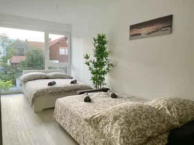Ein Bett oder Betten in einem Zimmer der Unterkunft New - Free Parking - Balcony