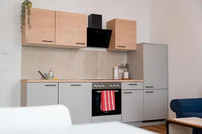 Küche/Küchenzeile in der Unterkunft Vienna City Apartments 1150 Vienna