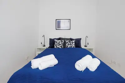 Ein Bett oder Betten in einem Zimmer der Unterkunft Charming Apartment near Center